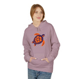Orange and Purple Mod Art Sea Turtle Hoodie - 8 Colors