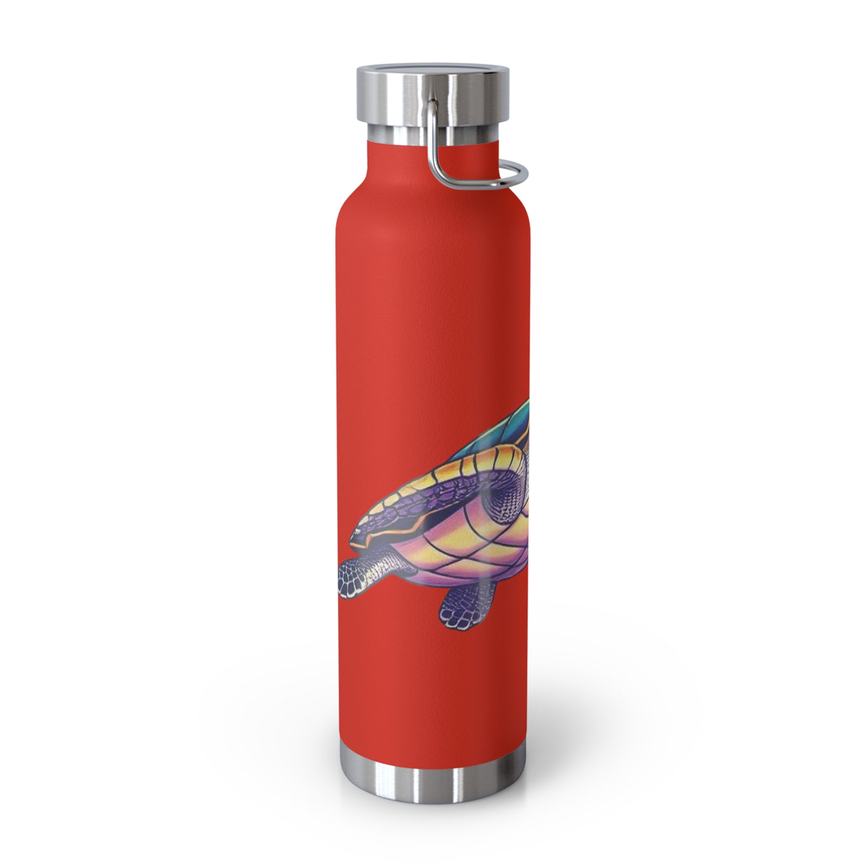 Red Airbrush Sea Turtle Water Bottle 22oz