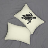 Off White Sea Turtle Lumbar Pillow