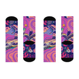 Psycedilic Sea Turtle Cushioned Crew Socks