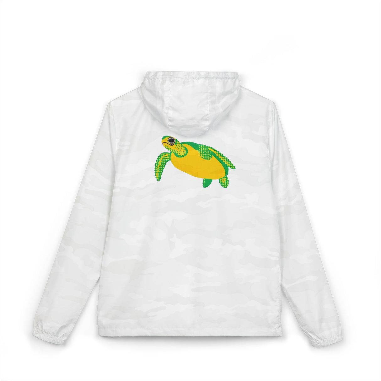 Colorful Halftone Sea Turtle Icon Unisex Full-Zip Windbreaker Jacket - 3 colors