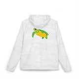 Colorful Halftone Sea Turtle Icon Unisex Full-Zip Windbreaker Jacket - 3 colors