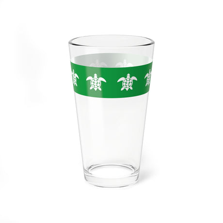 Green Color Sripe Sea Turtle 16oz Drinkware