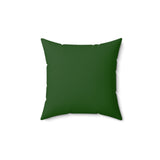 Green Monochrome Sea Turtle Pillow, Faux Suede Pillow - 4 sizes