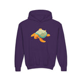 Youth Orange and Teal Sea Turtle Hoodie - 6 Colors