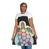 Big Bold Pastels Sea Turtle Apron - Colorful Kitchen Gift