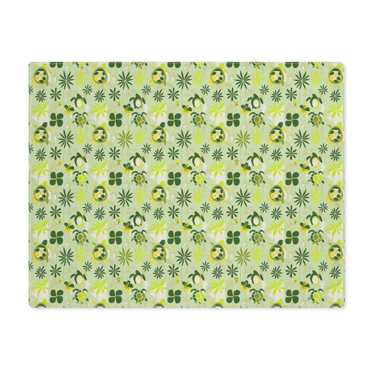 Light Green and Yellow Abstract Sea Turtle Pattern Placemat
