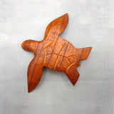 Carved Wooden Sea Turtle Brown (1 turtle approx. 3.5+ inch wide) Wood Sea Turtle Figure for coastal beach home display & decoration!