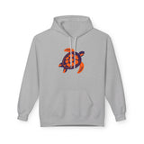 Orange and Purple Mod Art Sea Turtle Hoodie - 8 Colors