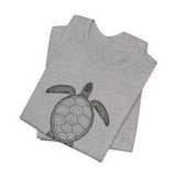 Intricate Black Ink Sea Turtle Graphic Tee - 7 Colors