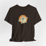 Orange and White Compass Sea Turtle Illustration Tee - 6 colors