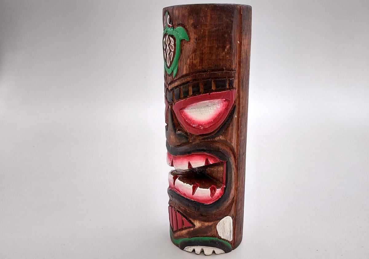 Tropical Tiki Face Totem Large Painted Turtle (1 pole approx. 8 inches tall) Painted Tiki Face Totem Pole for tiki island home decor!