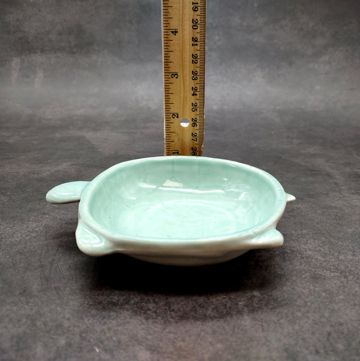 Mint Green Sea Turtle Bowl Porcelain (1 dish approx. 5.25+ inches) Light Green Sea Turtle Dish for coastal kitchen accent & table charm!