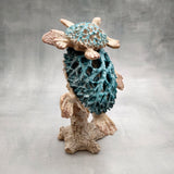 Sea Blue Mom & Baby Sea Turtles on Coral Figure (1 figure approx. 8+ inches tall) Blue Grey Sea Turtle Pair Figure for coastal home decor!