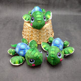 Cute Baby Sea Turtle Plush Animal (1 stuffed animal approx. 7+ inches long) Green Sea Turtle Plush Toy ideal gift for kids and adults!