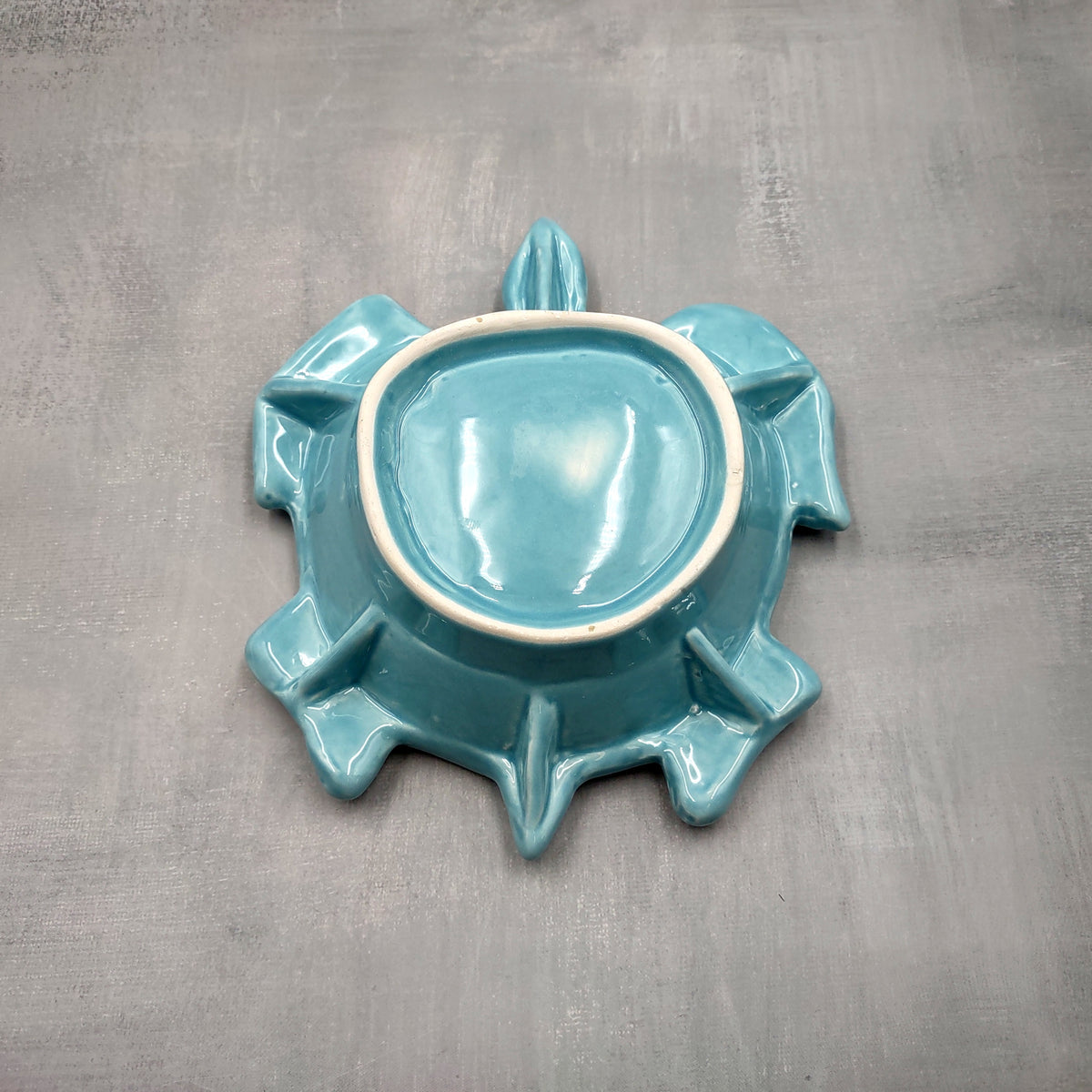 Sea Turtle Powder Blue Bowl (1 dish approx. 6.75+ inches) Blue Sea Turtle Ceramic Dish for gifting jewelry trinkets & candy!