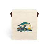 Colorful Sea Turtle Lunch Bag - Reusable Canvas Lunch Bag