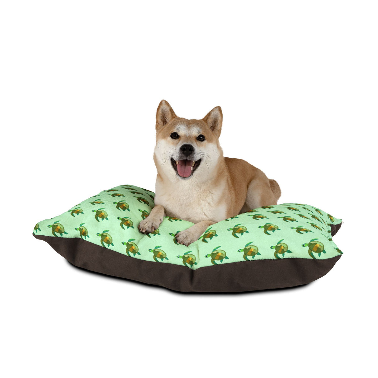 Green Sea Turtle Pattern Pet Bed.