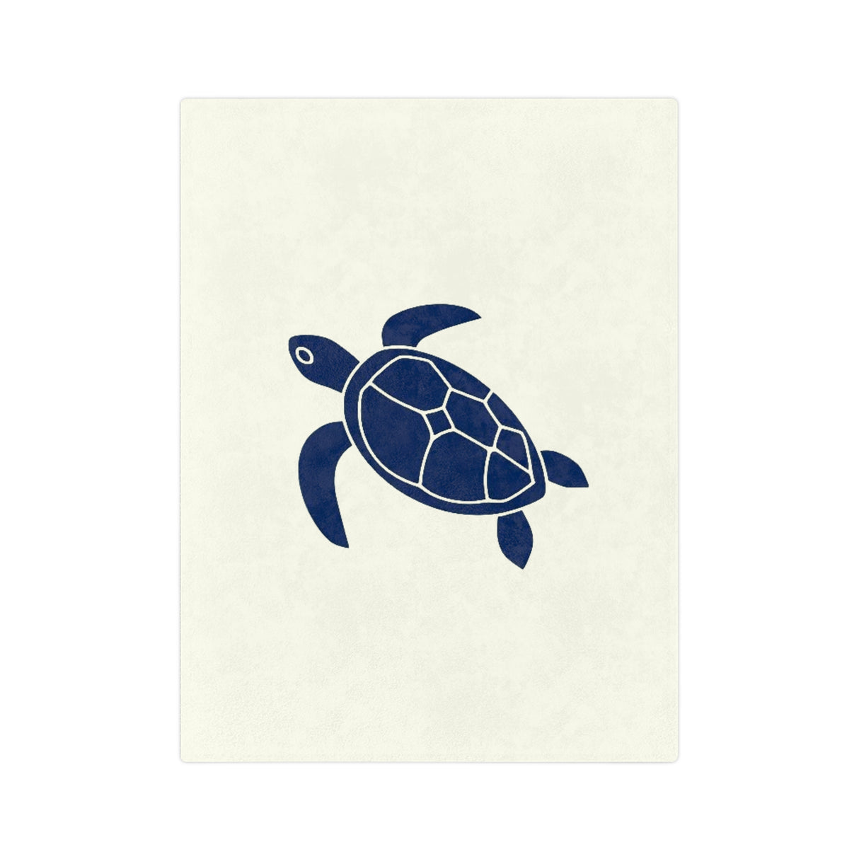 Blue Sea Turtle-Themed Velveteen Microfiber Blanket - 3 Sizes