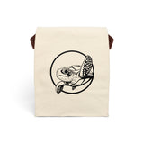 Waving Sea Turtle Lunch Bag - Reusable Canvas Lunch Bag