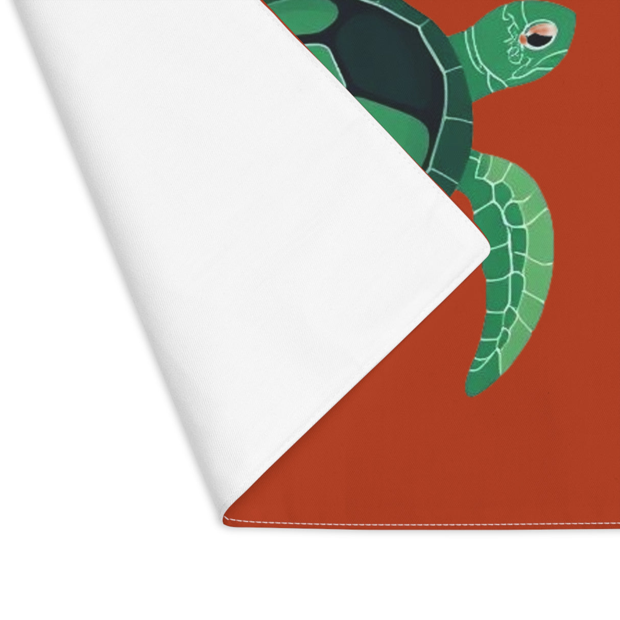 Orange and Green Sea Turtle Pattern Placemat