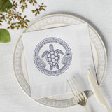Purple Tropical SeaTurtle-Themed Cocktail Napkins