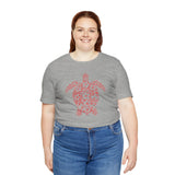 Red Tropical Flower Sea Turtle Graphic Tee - 5 Colors