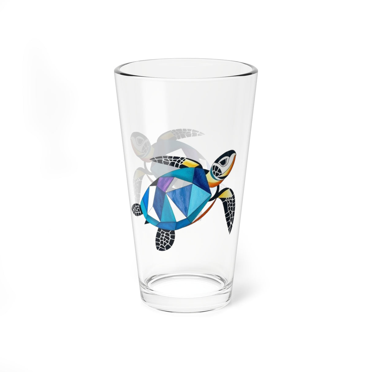 Stained Glass Sea Turtle Pattern Design 16oz Drinkware