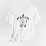 Intricate Black Ink Sea Turtle Graphic Tee - 7 Colors