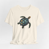 Oil Paint Green and Blue Sea Turtle Graphic Tee - 6 Colors