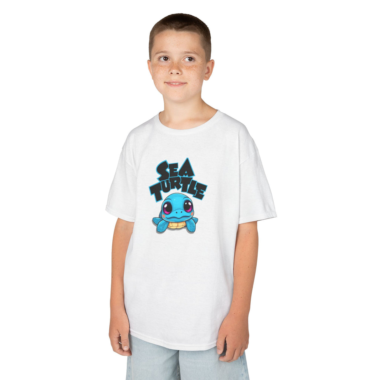 Kids Cute Baby Sea Turtle Blue Cartoon Tee - 7 colors