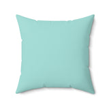 Blue And Yellow Faux Suede Pillow, Coastal Home Decor, Boho Accent Cushion, Beach House Accent, Sea Turtle Decor