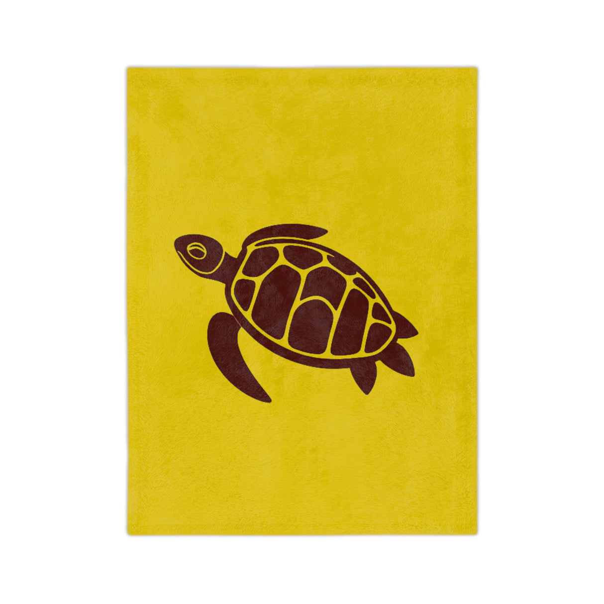 Brown and Gold Sea Turtle -Themed Velveteen Microfiber Blanket - 3 Sizes