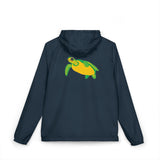 Colorful Halftone Sea Turtle Icon Unisex Full-Zip Windbreaker Jacket - 3 colors
