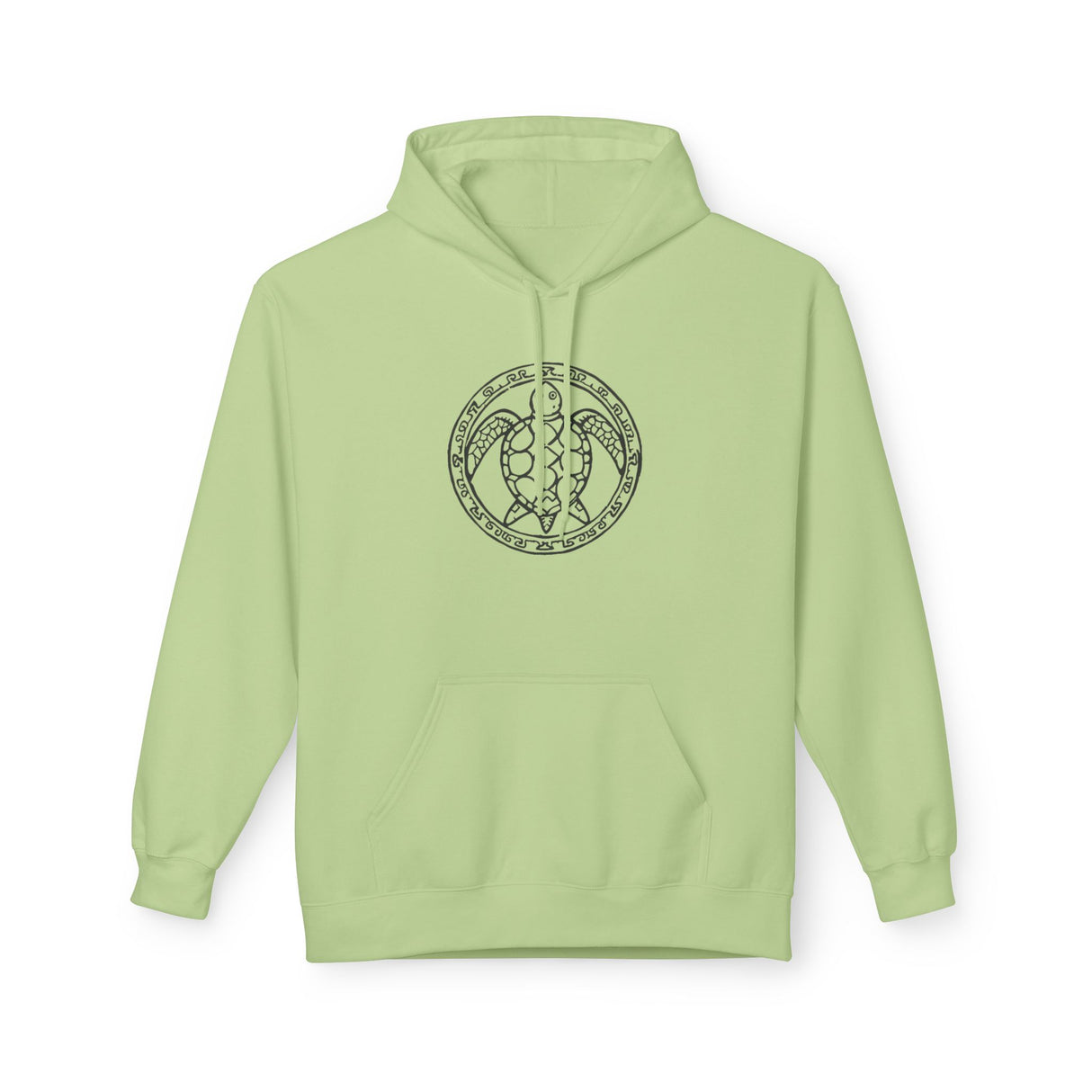 Tribal Sea Turtle Hoodie - Comfy Unisex Fleece Sweatshirt - 5 Colors