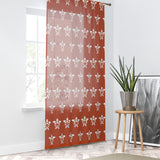 Burnt Orange and White Sea Turtle Pattern Window Curtain