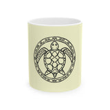 Island Design Sea Turtle Ceramic Mug - Sea Turtle Lover Gift, Ocean Decor, Animal Art, Eco-Friendly Drinkware, Perfect for Summer