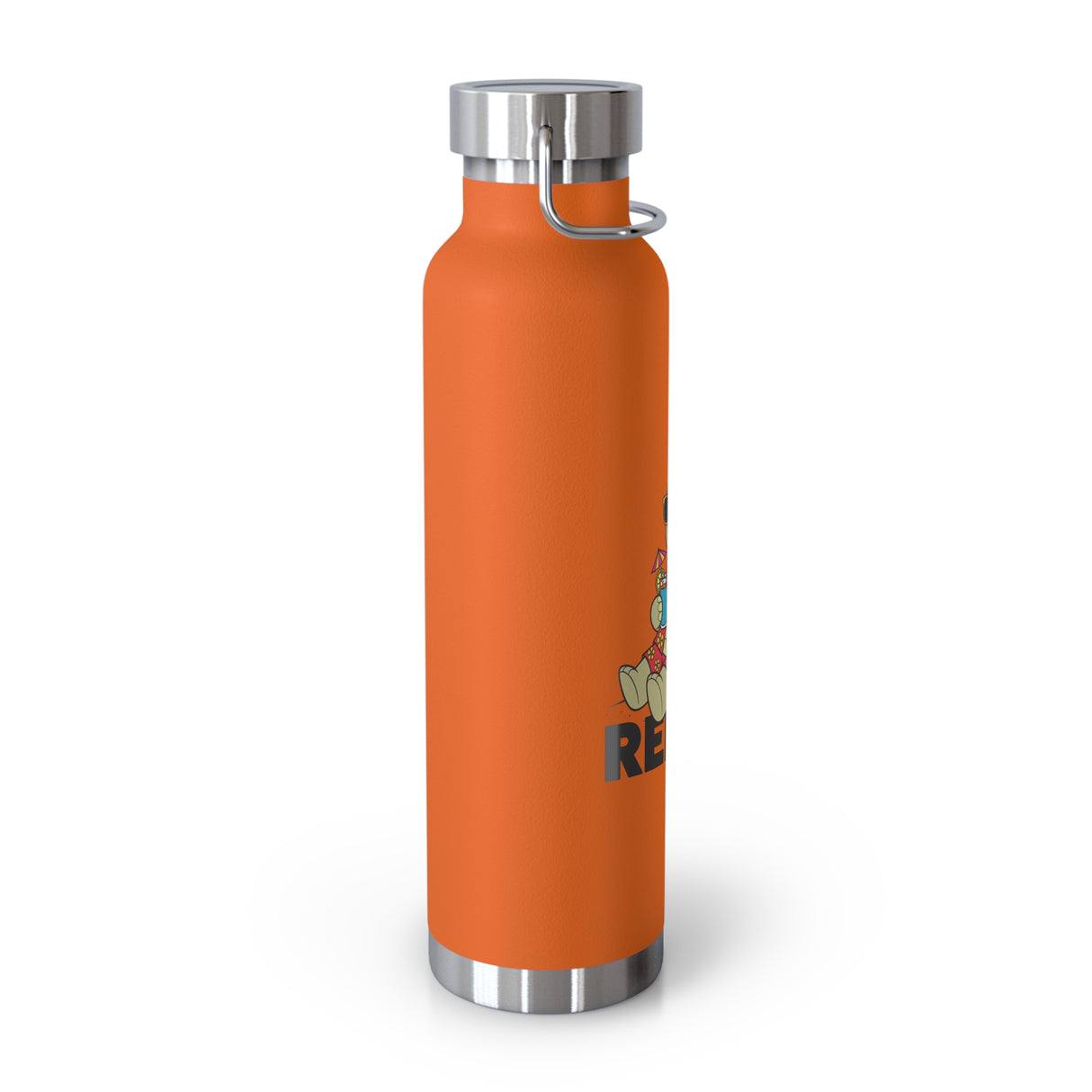 RELAX Cartoon Turtle Water Bottle 22oz - Cute Turtle Design, Insulated Drinkware for Summer, Beach Days, Gifts for Friends