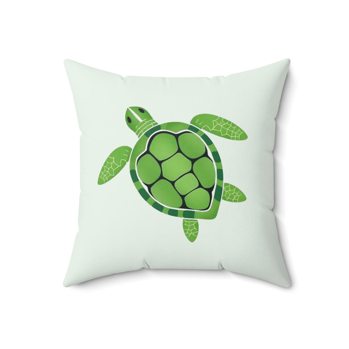 Simple Green Sea Turtle Faux Suede Pillow - 4 sizes