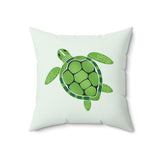 Simple Green Sea Turtle Faux Suede Pillow - 4 sizes
