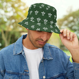 Green and White Print Sea Turtle Pattern Bucket Hats - Large Sizes Available