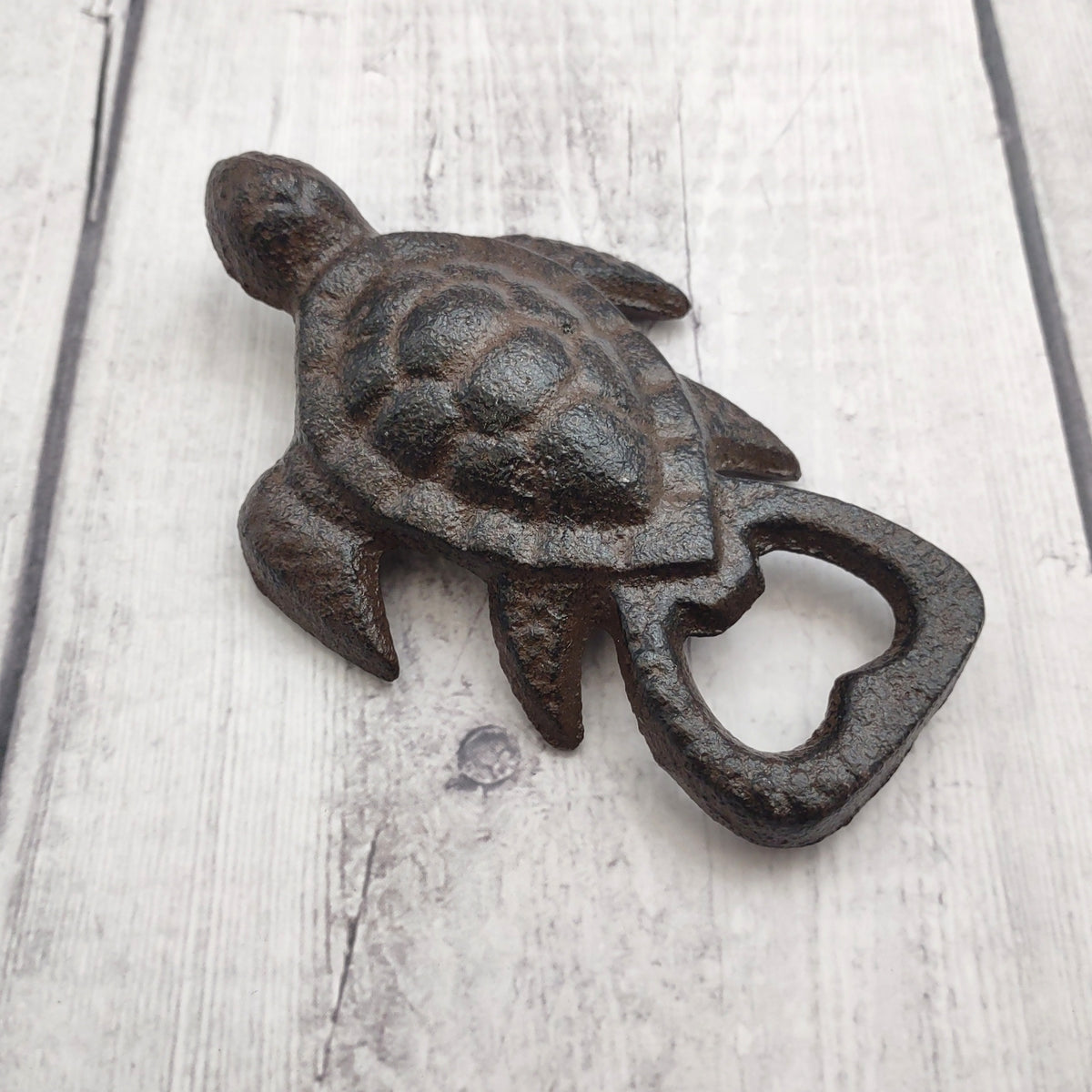 Brown Metal Sea Turtle Bottle Opener (1 opener approx. 4.5+ inches) Cast Iron Patina Sea Turtle Bottle Opener for coastal kitchen or home!