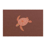 Dark Red Sea Turtle Doormat