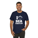 I Heart Sea Turtles White Ink Graphic Tee - 7 Colors