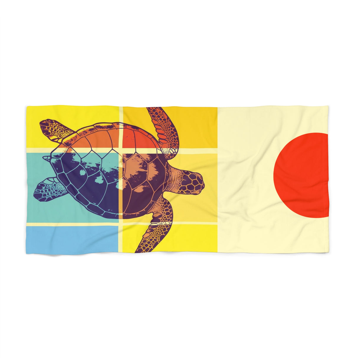 Mod Art Sea Turtle Beach Towel