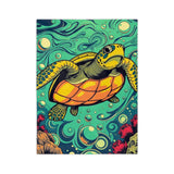 Vibrant Sea Turtle-Themed Velveteen Microfiber Blanket - 3 Sizes