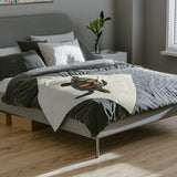 Sea Turtle Art Print -Themed Velveteen Microfiber Blanket - 3 Sizes