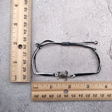 Sea Turtle Charm Bracelet Black Grey White Cord (approx. 5-7+ inches AROUND) Black Grey Sea Turtle String Bracelet Jewelry for gifting!