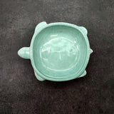 Mint Green Sea Turtle Bowl Porcelain (1 dish approx. 5.25+ inches) Light Green Sea Turtle Dish for coastal kitchen accent & table charm!