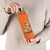 RELAX Cartoon Turtle Water Bottle 22oz - Cute Turtle Design, Insulated Drinkware for Summer, Beach Days, Gifts for Friends